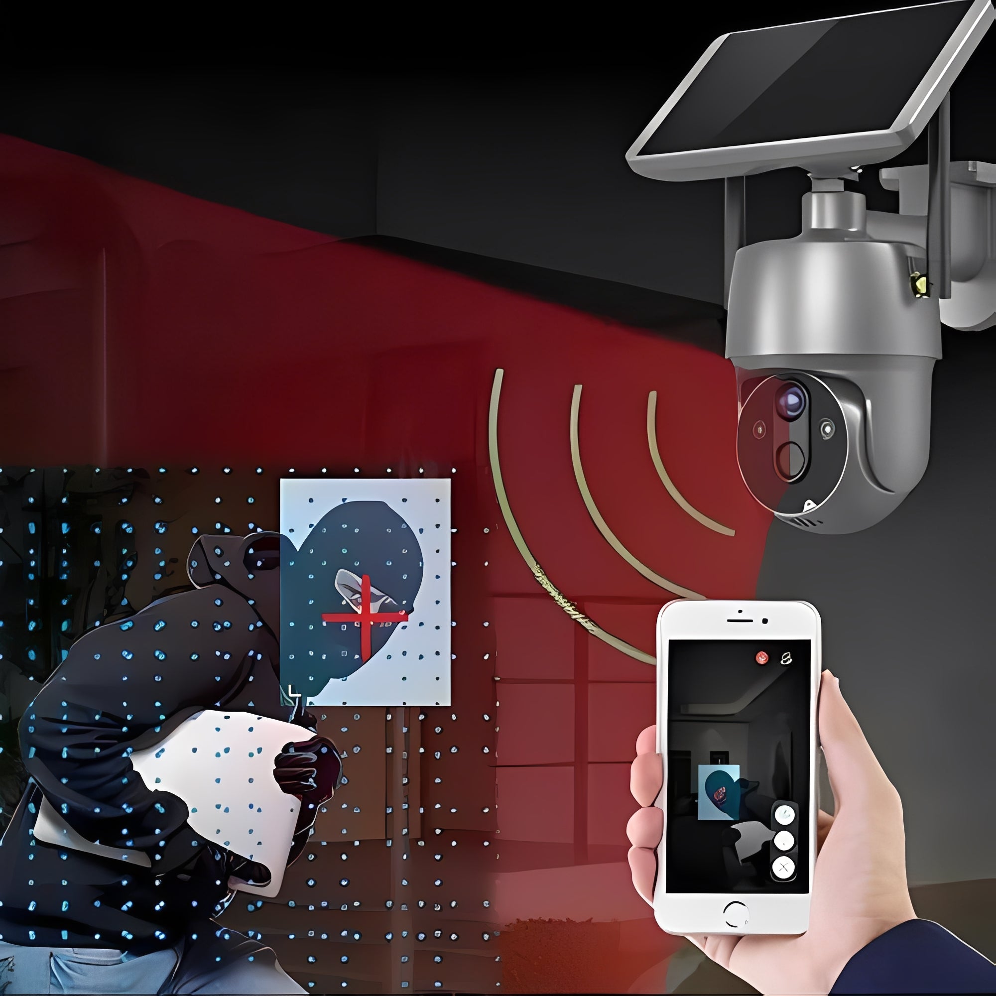 [Hometech] Solar Powered Security Camera for Outdoor Surveillance Monitoring