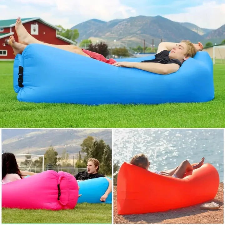 [Hometech] Outdoor Air Lounger Inflatable Air Mattress for Camping and Travel