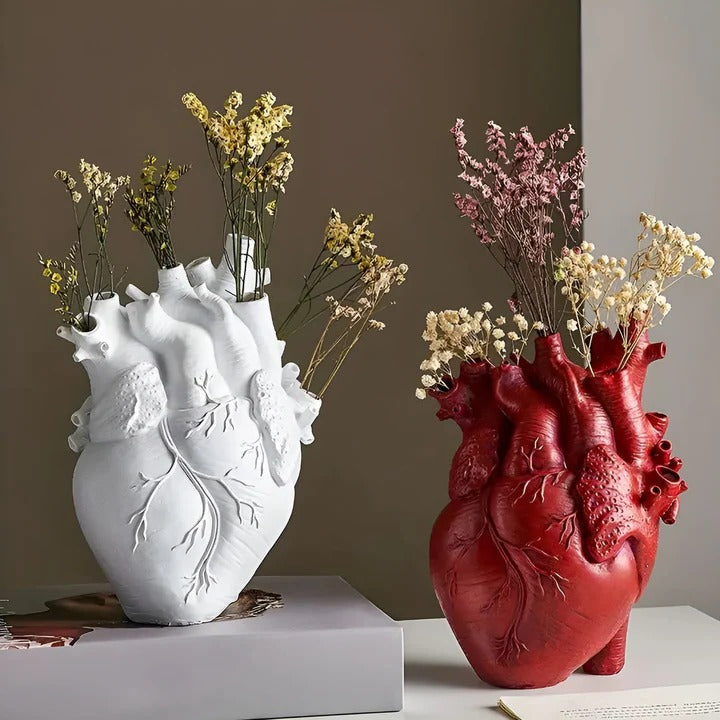 [Hometech] Heart Shaped Bamboo and Wood Vase for Decorative Display