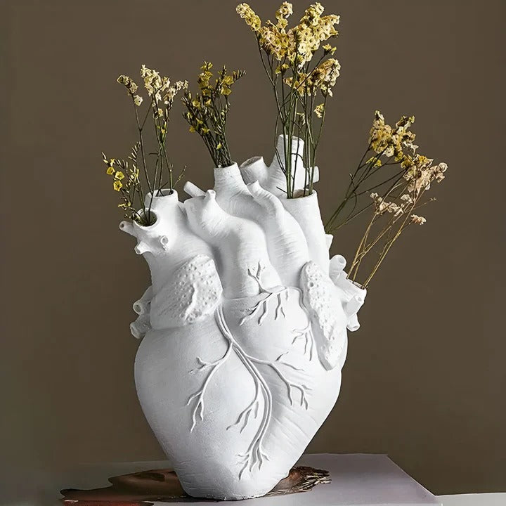 [Hometech] Heart Shaped Bamboo and Wood Vase for Decorative Display