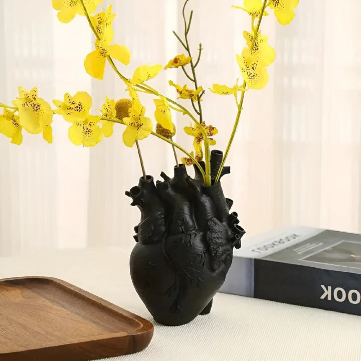 [Hometech] Heart Shaped Bamboo and Wood Vase for Decorative Display
