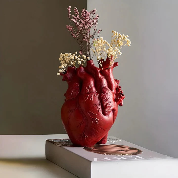 [Hometech] Heart Shaped Bamboo and Wood Vase for Decorative Display