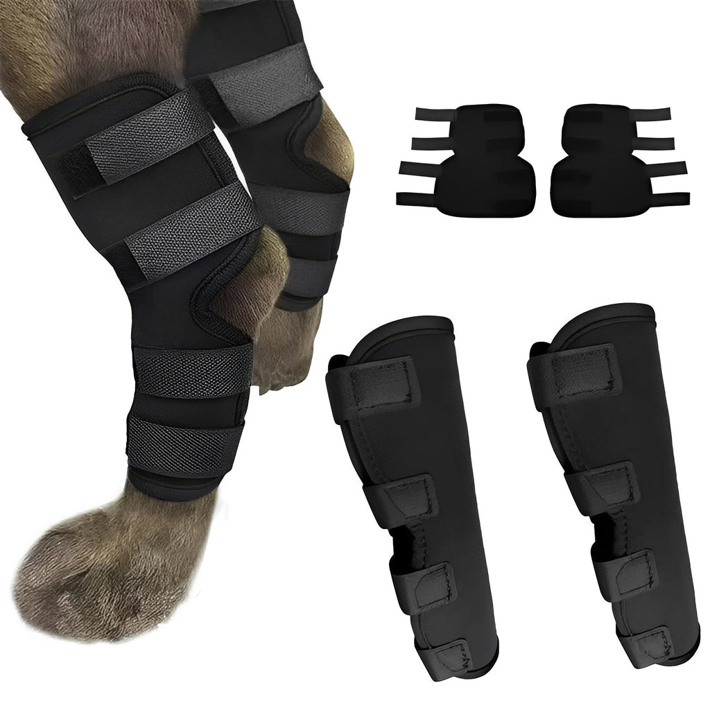 [Hometech] Dog Leg Support Brace with Adjustable Straps