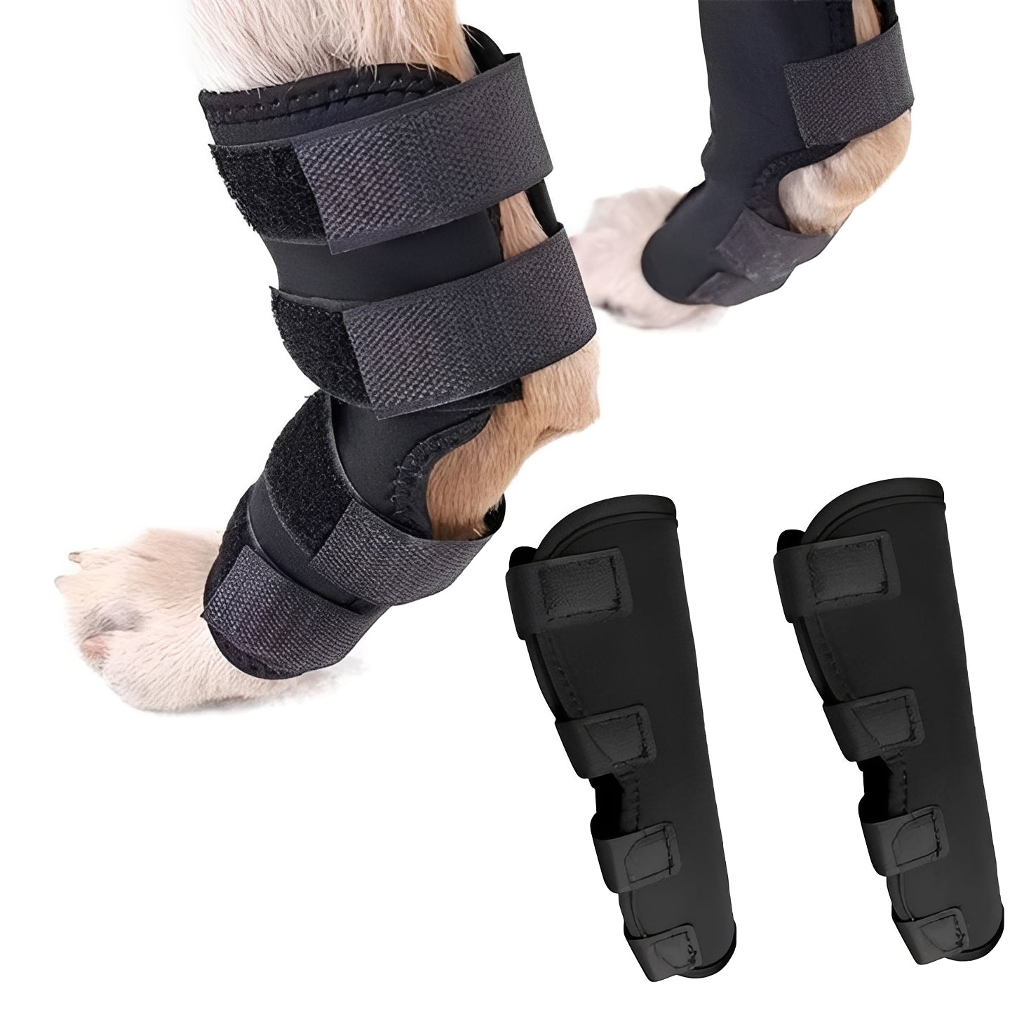 [Hometech] Dog Leg Support Brace with Adjustable Straps