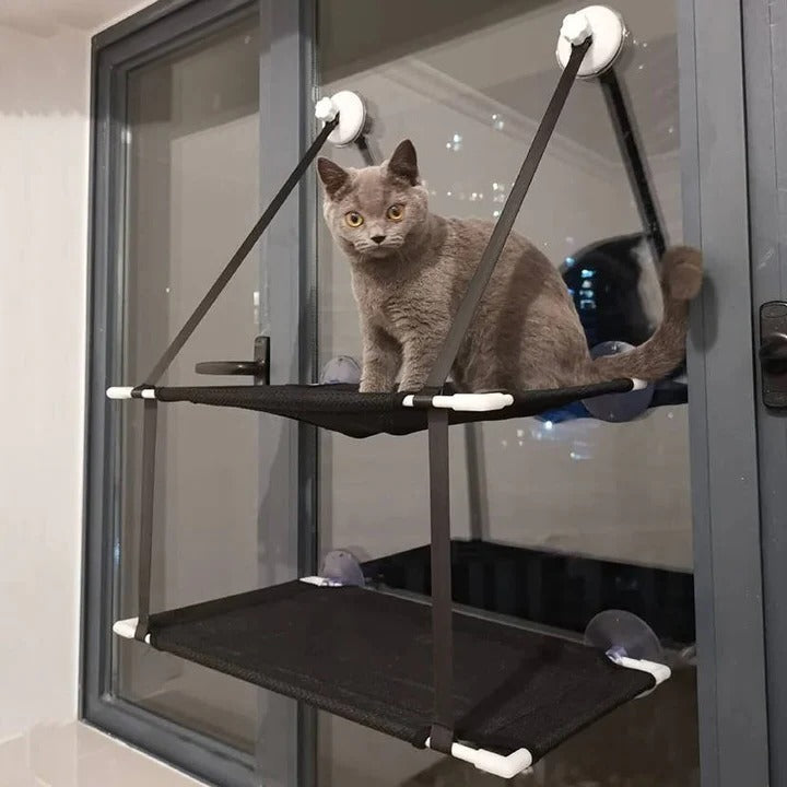 [Hometech] Window Perch Hammock for Cats with Suction Mount