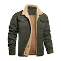 [Hometech] Retro Plush Jacket for Men, Windproof Winter Streetwear