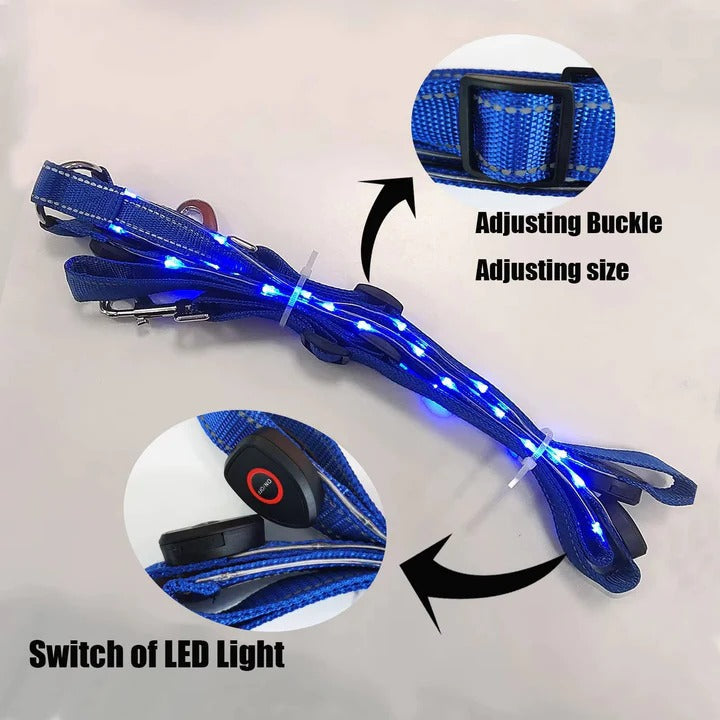 [Hometech] LED Light Up Breast Collar for Horses