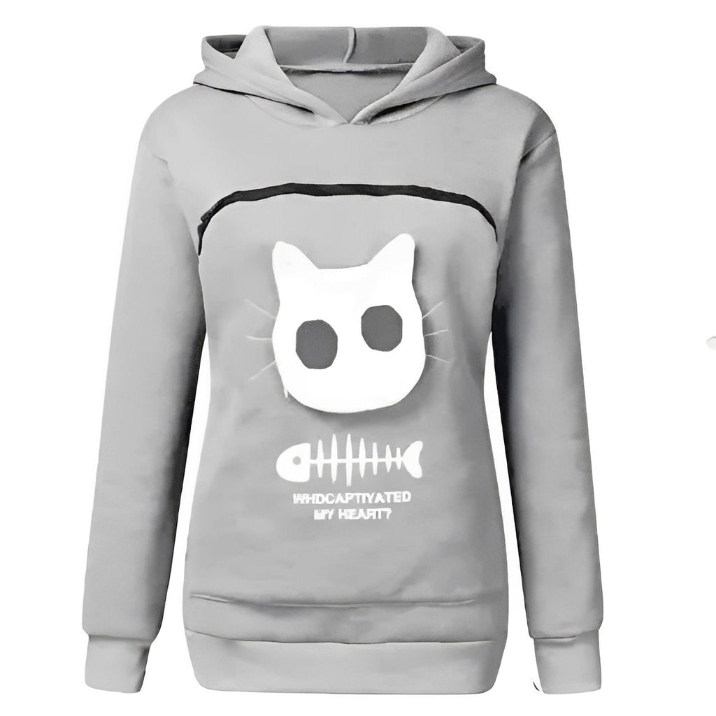 [Hometech] Cat Lover Hoodie with Cuddle Pouch for Pets