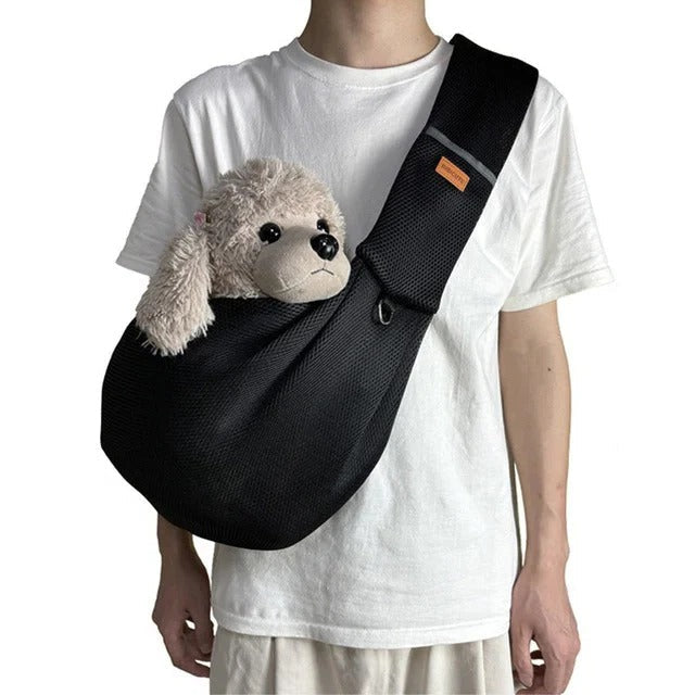 [Hometech] Mesh Crossbody Dog Carrier Sling with Padded Strap