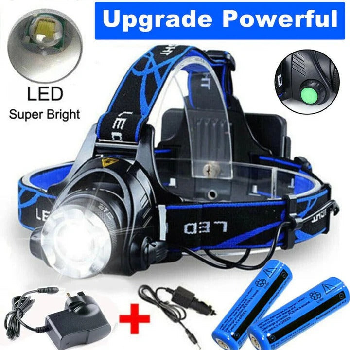 [Hometech] USB Rechargeable LED Headlamp for Hands Free Lighting