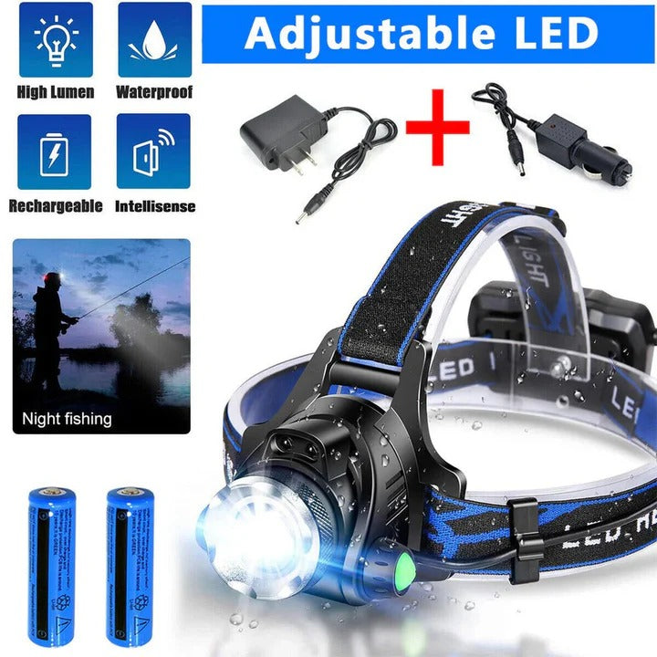 [Hometech] USB Rechargeable LED Headlamp for Hands Free Lighting