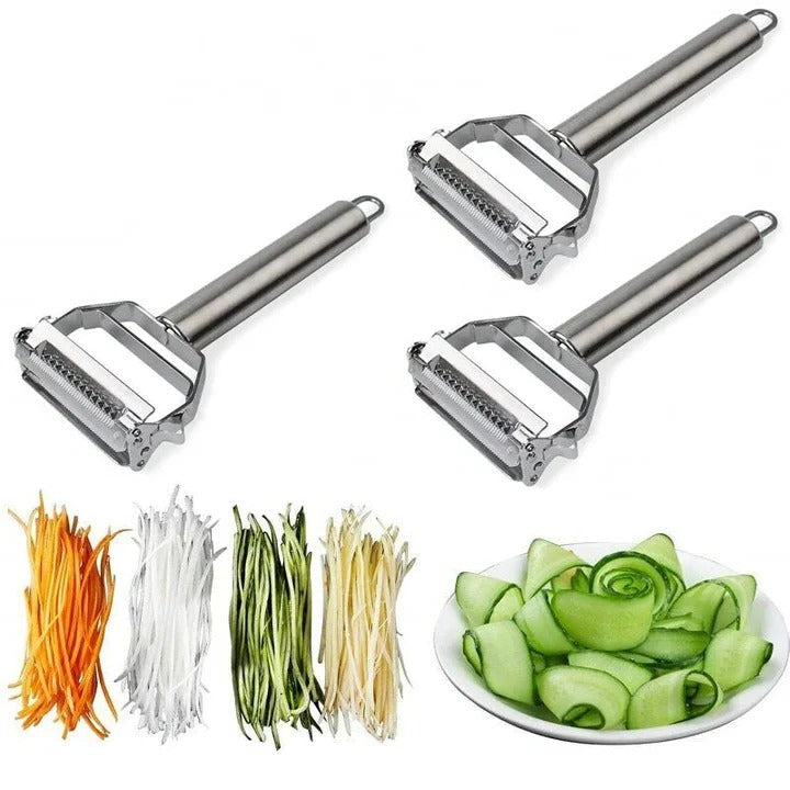 [Hometech] Stainless Steel Vegetable Peeler with Julienne Blade Attachment