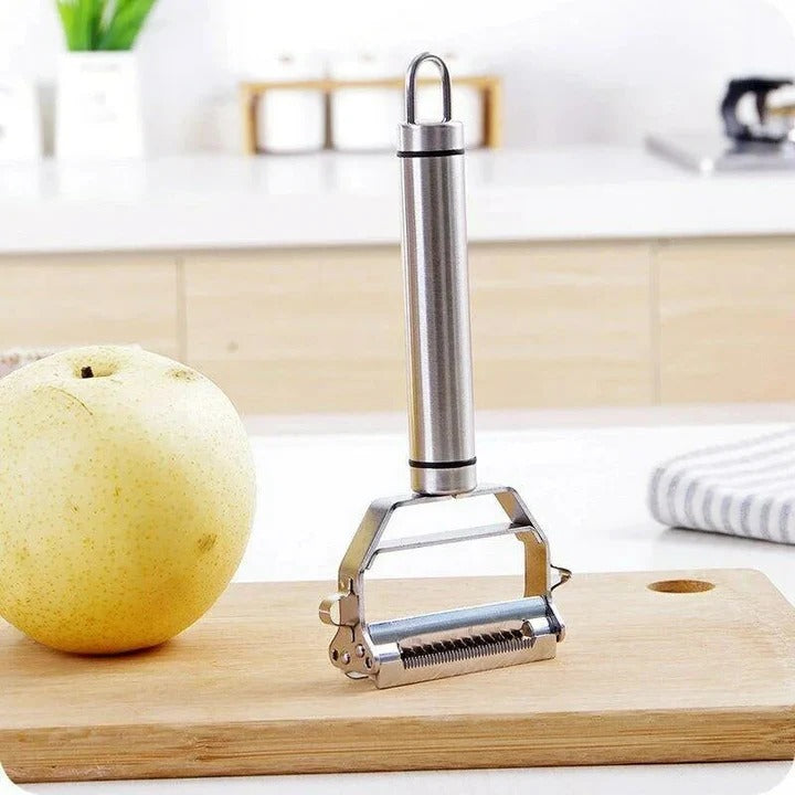 [Hometech] Stainless Steel Vegetable Peeler with Julienne Blade Attachment