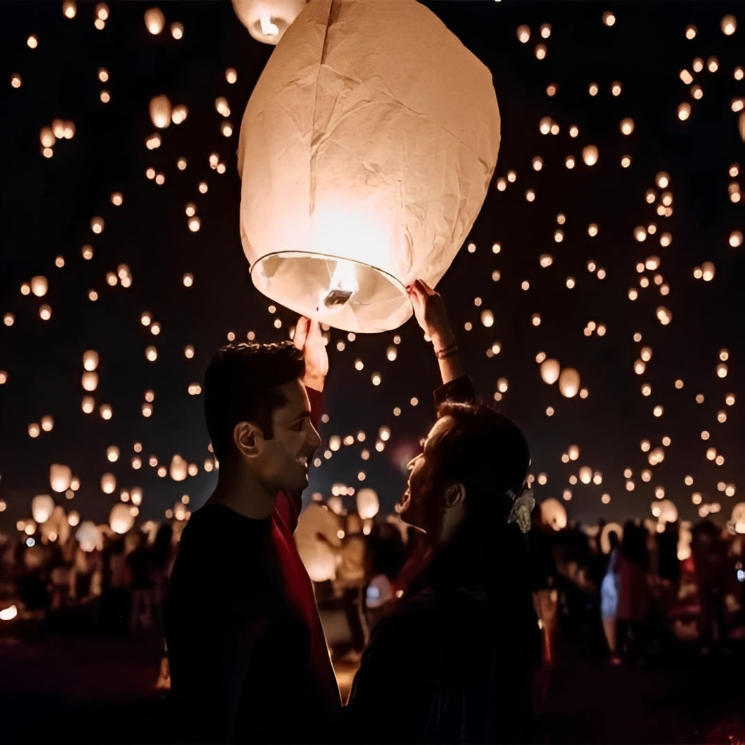 [Hometech] Hanging Paper Lanterns with Multicolor Decorative Design