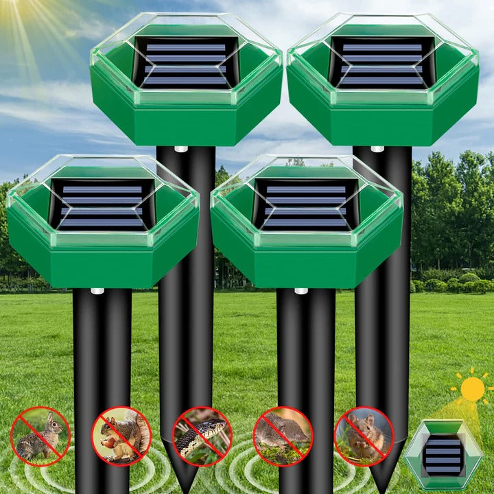 [Hometech] Solar Powered Ultrasonic Mole Repeller, Set of 4