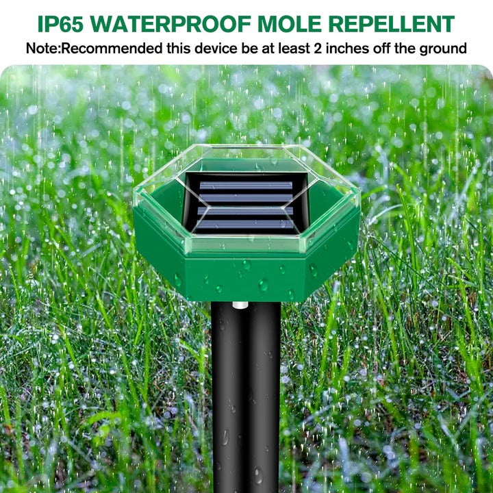 [Hometech] Solar Powered Ultrasonic Mole Repeller, Set of 4