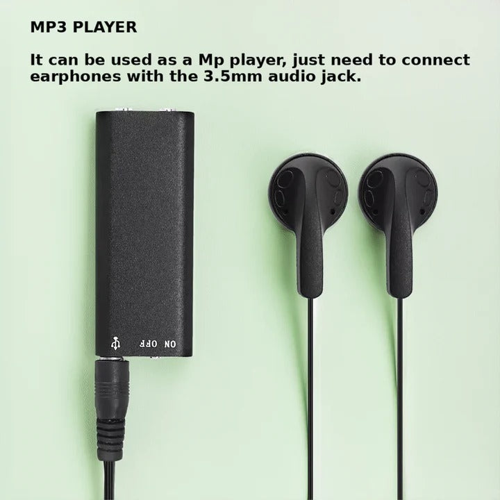 [Hometech] Compact Voice Activated Audio Recorder with Memory Storage