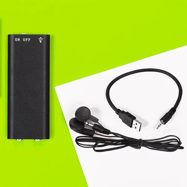 [Hometech] Compact Voice Activated Audio Recorder with Memory Storage