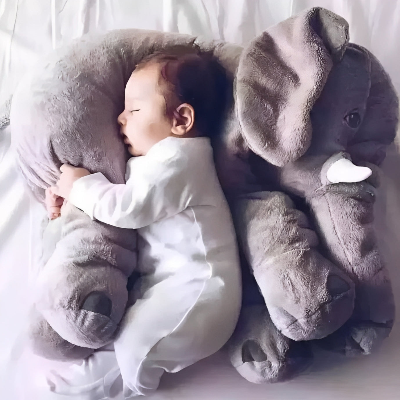 [Hometech] Plush Elephant Pillow with Soft Body Support for Infants