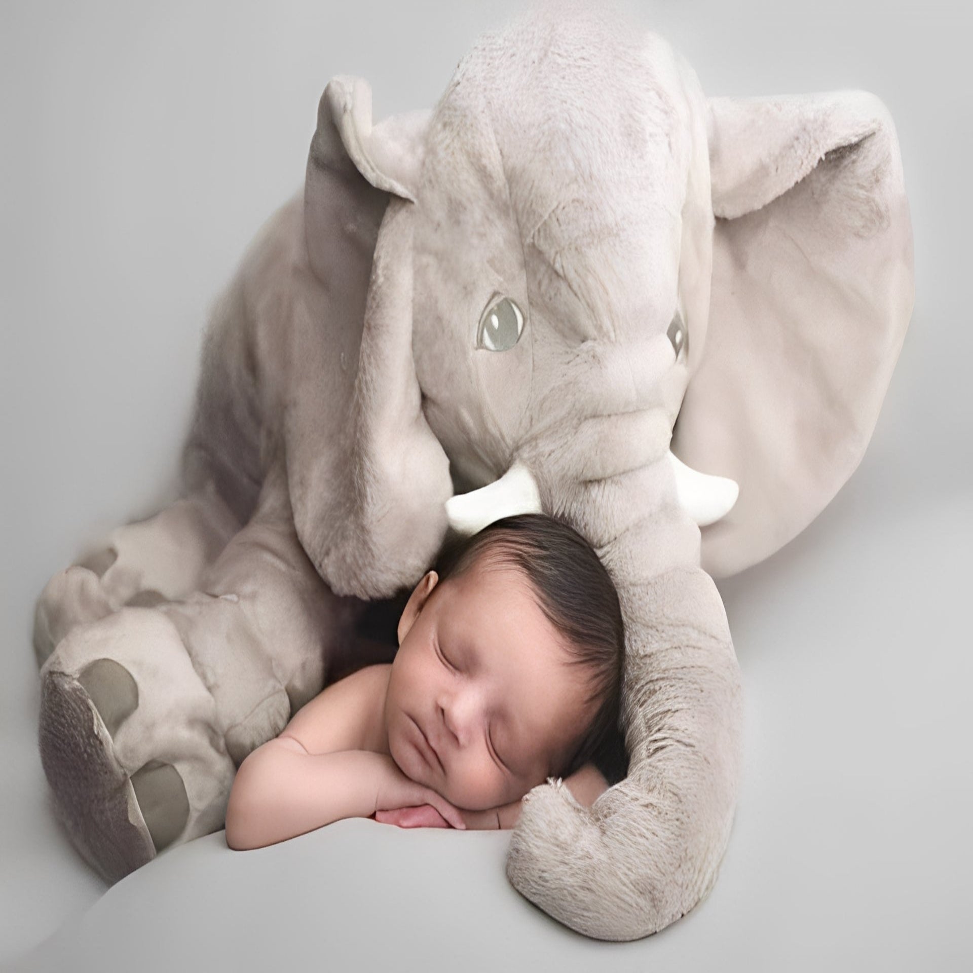 [Hometech] Plush Elephant Pillow with Soft Body Support for Infants