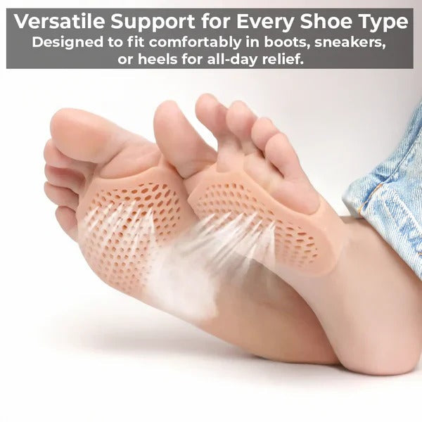 [Hometech] Gel Metatarsal Foot Pads for Forefoot Cushioning and Pressure Support
