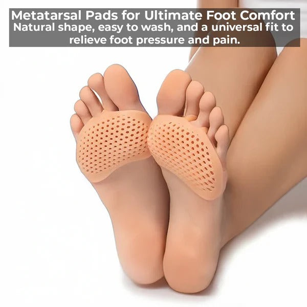 [Hometech] Gel Metatarsal Foot Pads for Forefoot Cushioning and Pressure Support