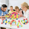[Hometech] Magnetic Building Sticks and Balls Toy Set for Kids, 98 Pieces