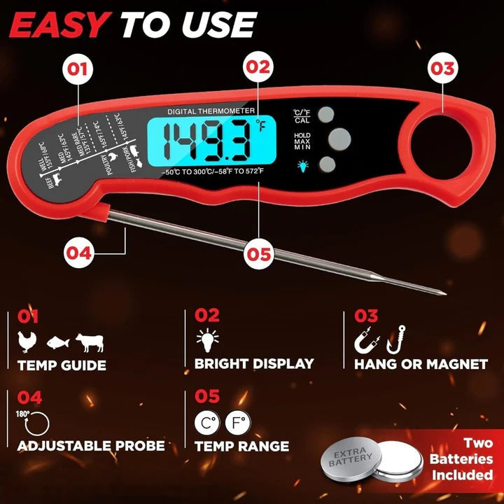 [Hometech] Digital Instant Read Meat Thermometer for Cooking