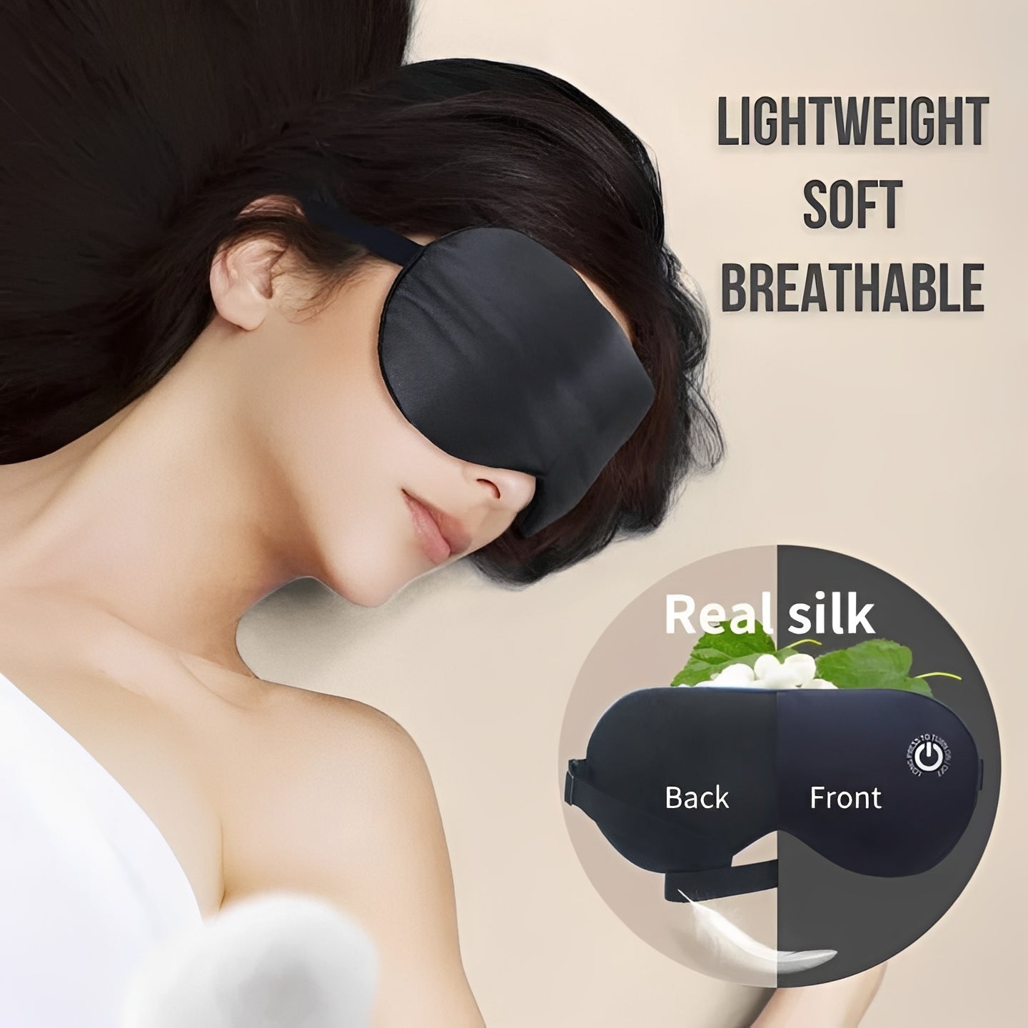 [Hometech] Rechargeable Heated Eye Mask for Relaxation and Sleep Support