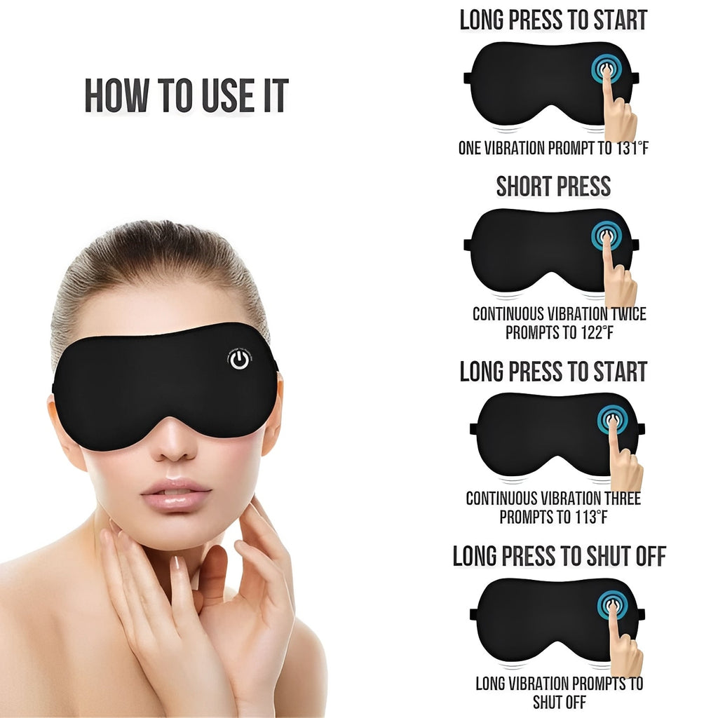 [Hometech] Rechargeable Heated Eye Mask for Relaxation and Sleep Support