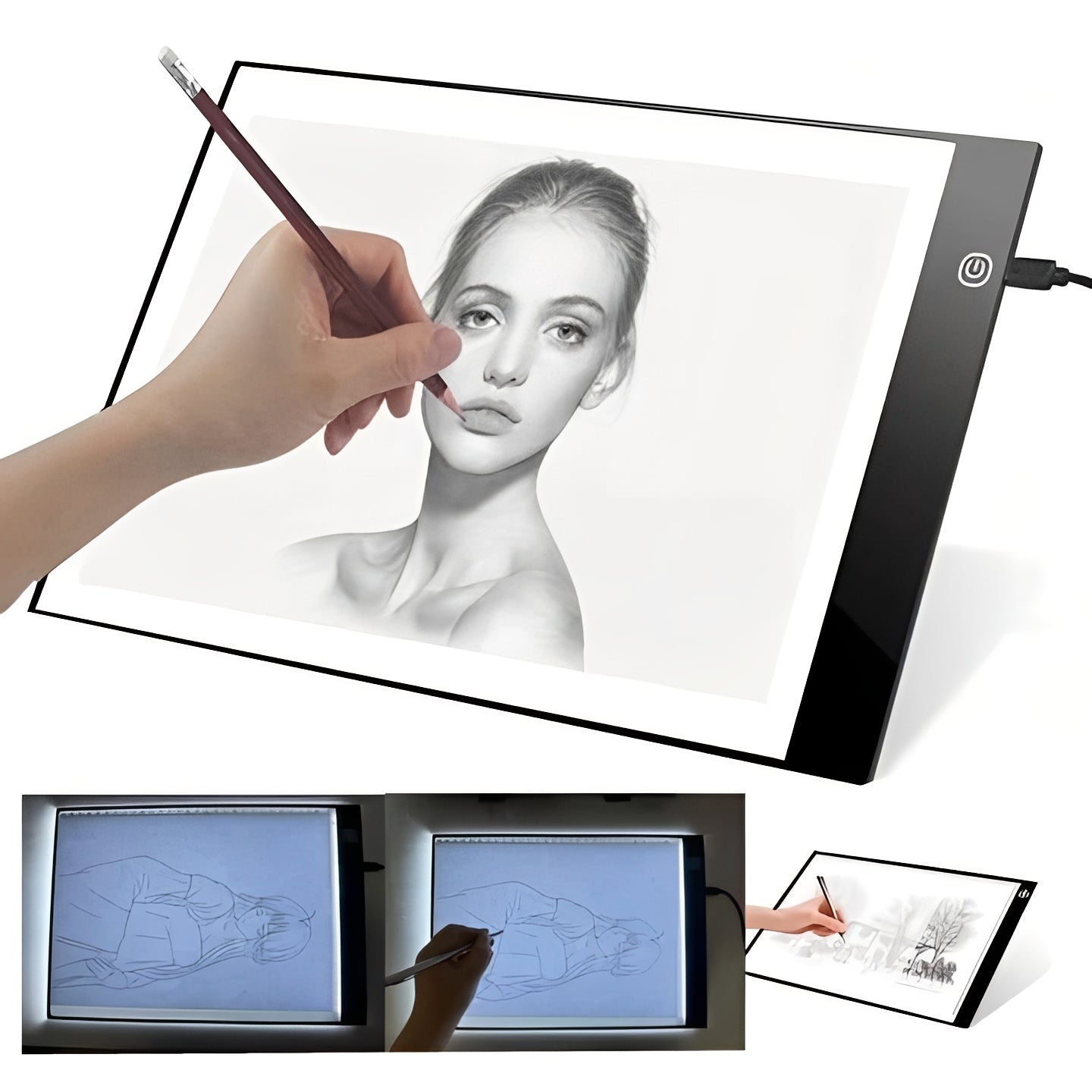 [Hometech] LED Tracing Light Pad with Adjustable Brightness for Drawing and Crafts