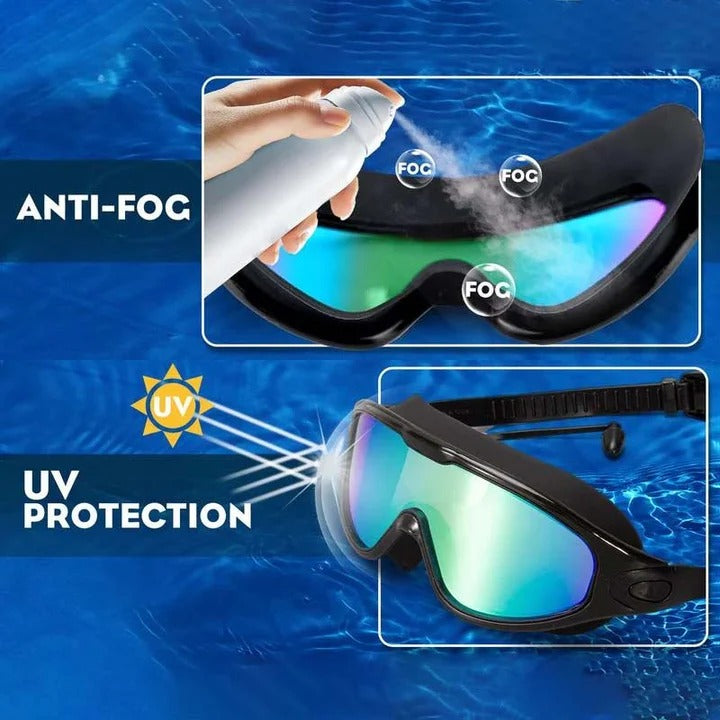 [Hometech] Anti Fog Swimming Goggles with Wide Angle Lens