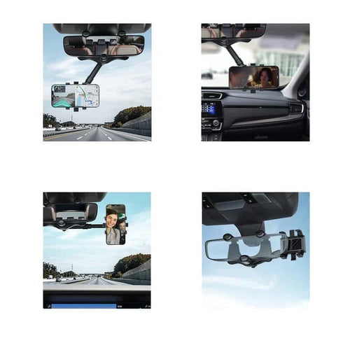 [Hometech] 360 Degree Rotatable Car Phone Holder for Rear View Mirror