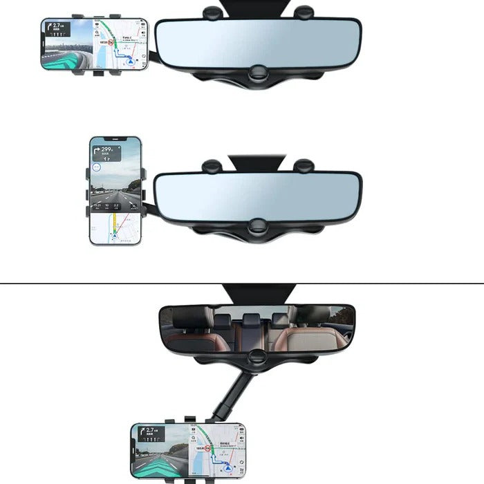 [Hometech] 360 Degree Rotatable Car Phone Holder for Rear View Mirror