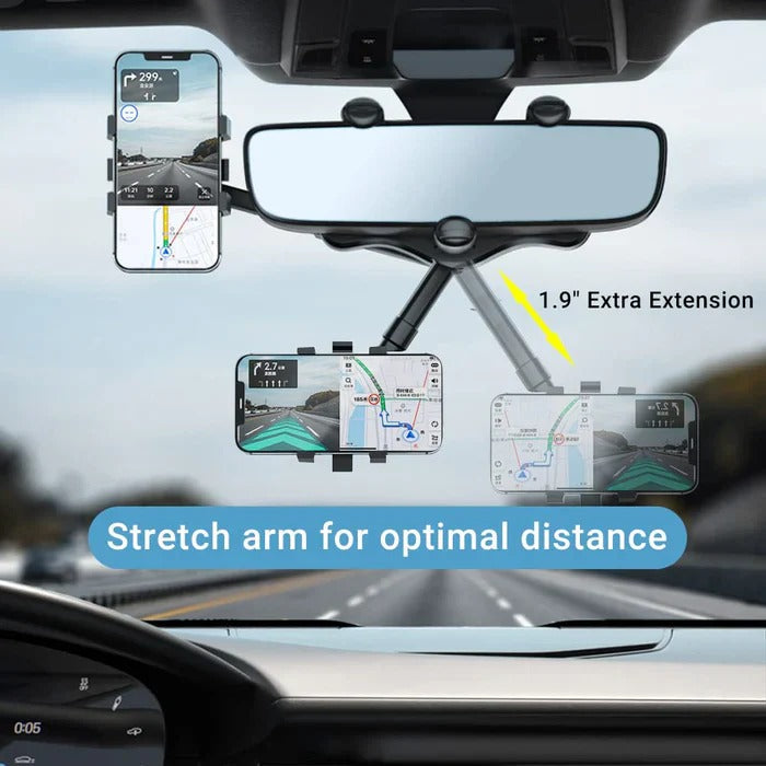 [Hometech] 360 Degree Rotatable Car Phone Holder for Rear View Mirror