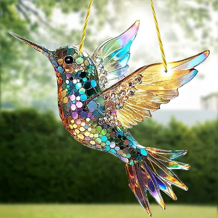 [Hometech] Rainbow Prism Glass Suncatcher for Windows, Decorative Bird and Owl Designs