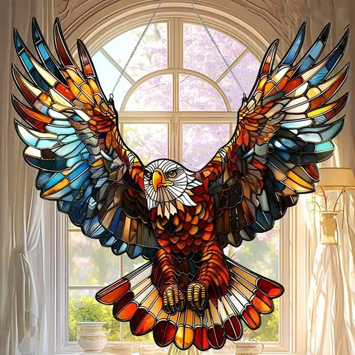 [Hometech] Rainbow Prism Glass Suncatcher for Windows, Decorative Bird and Owl Designs