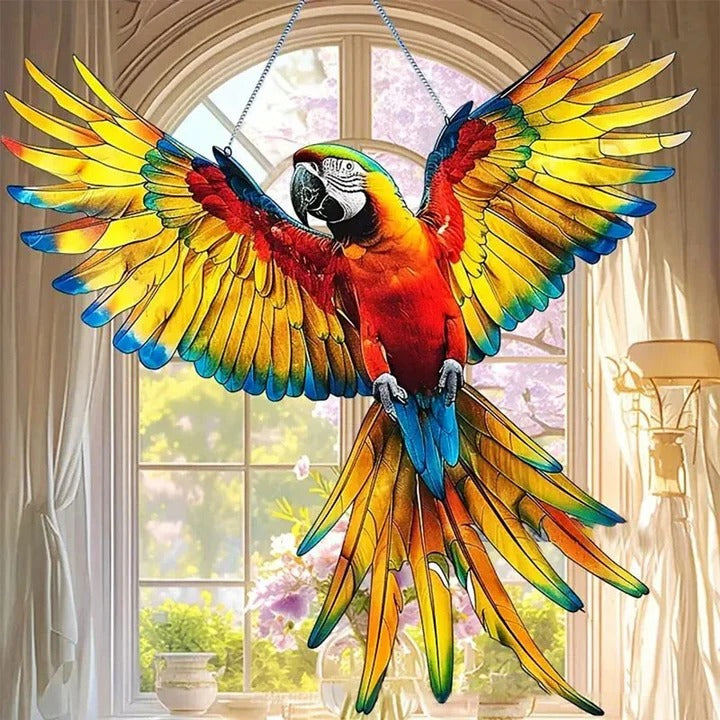 [Hometech] Rainbow Prism Glass Suncatcher for Windows, Decorative Bird and Owl Designs