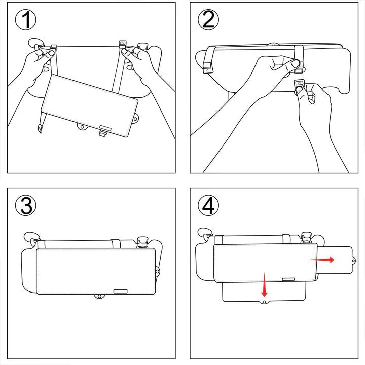 [Hometech] Adjustable Sun Visor Extender for Car Windshield