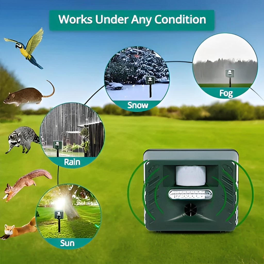 [Hometech] Ultrasonic Woodpecker Deterrent for Outdoor Pest Control