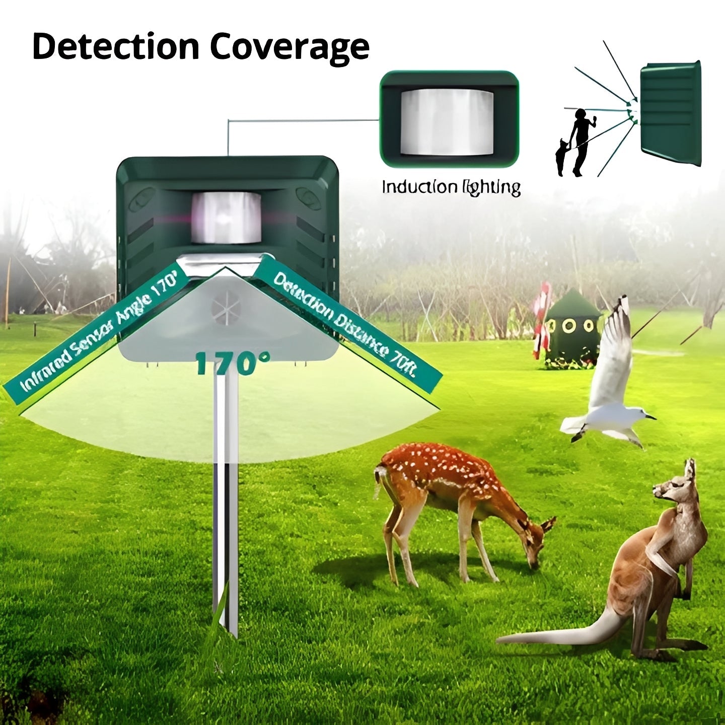 [Hometech] Ultrasonic Woodpecker Deterrent for Outdoor Pest Control