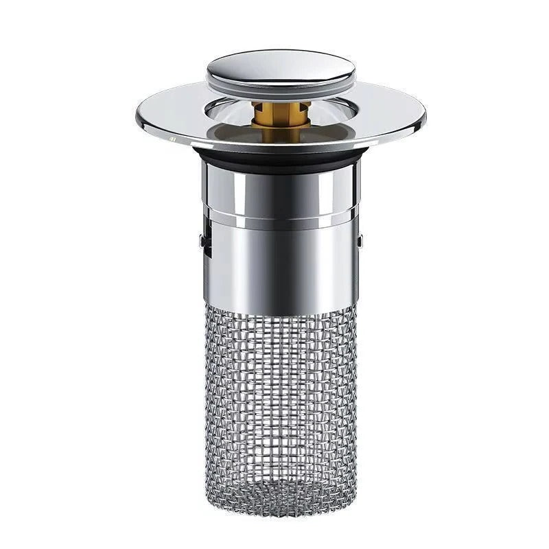 [Hometech] Pop Up Sink Drain Plug with Hair and Debris Catcher for Bathroom and Kitchen