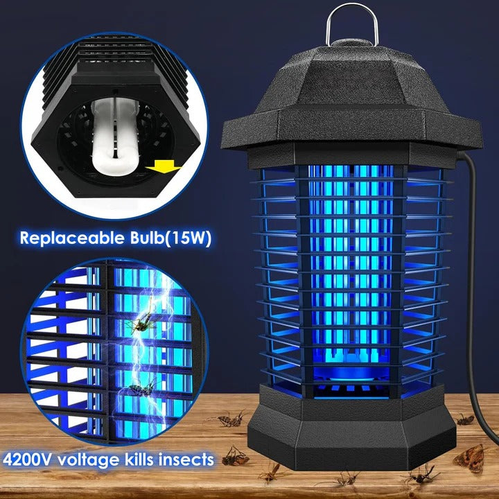 [Hometech] Electric Insect Zapper with UV Light and Collection Tray