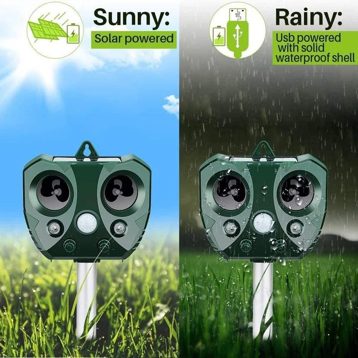 [Hometech] Ultrasonic Solar Powered Animal Repeller for Outdoor Use
