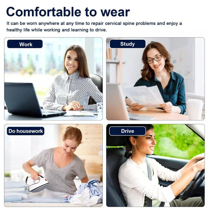 [Hometech] Cervical Neck Traction Device with Adjustable Height and Heat Settings