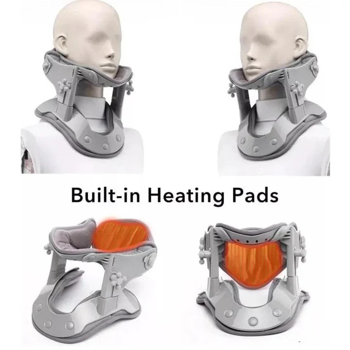 [Hometech] Cervical Neck Traction Device with Adjustable Height and Heat Settings