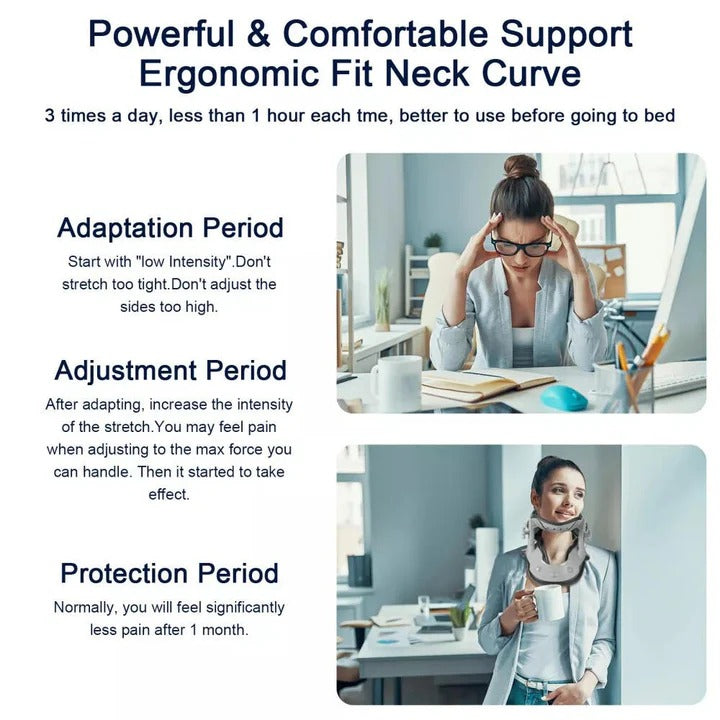 [Hometech] Cervical Neck Traction Device with Adjustable Height and Heat Settings