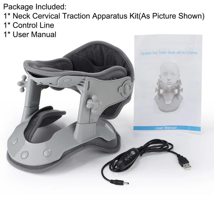 [Hometech] Cervical Neck Traction Device with Adjustable Height and Heat Settings