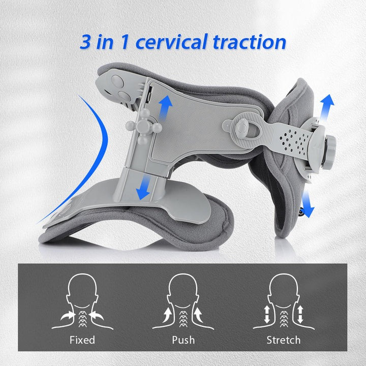 [Hometech] Cervical Neck Traction Device with Adjustable Height and Heat Settings
