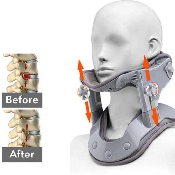 [Hometech] Cervical Neck Traction Device with Adjustable Height and Heat Settings